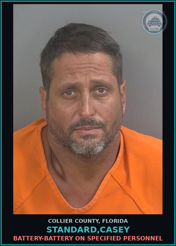 Booking mugshot of STANDARD,CASEY in Collier County