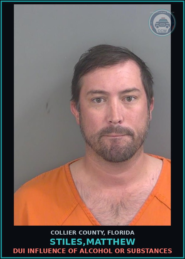 Booking mugshot of STILES,MATTHEW in Collier County