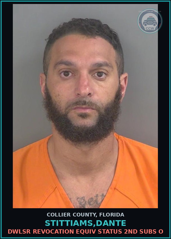 Booking mugshot of STITTIAMS,DANTE in Collier County