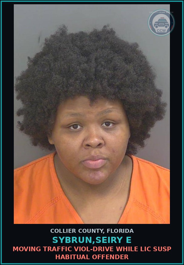 Booking mugshot of SYBRUN,SEIRY E in Collier County