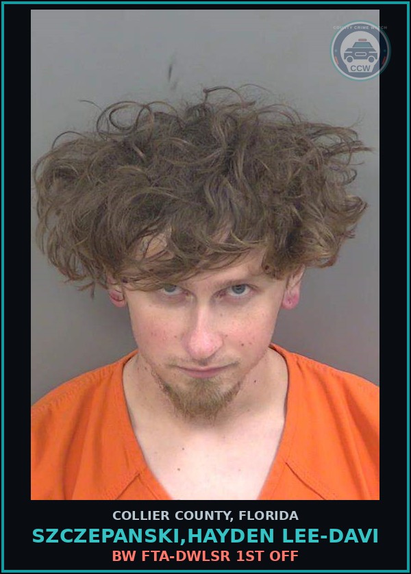 Booking mugshot of SZCZEPANSKI,HAYDEN LEE-DAVI in Collier County