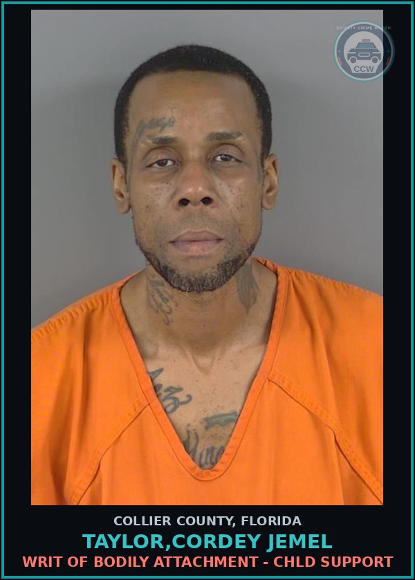 Booking mugshot of TAYLOR,CORDEY JEMEL in Collier County