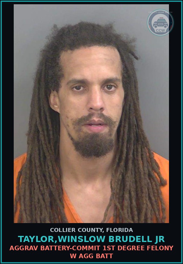 Booking mugshot of TAYLOR,WINSLOW BRUDELL JR in Collier County