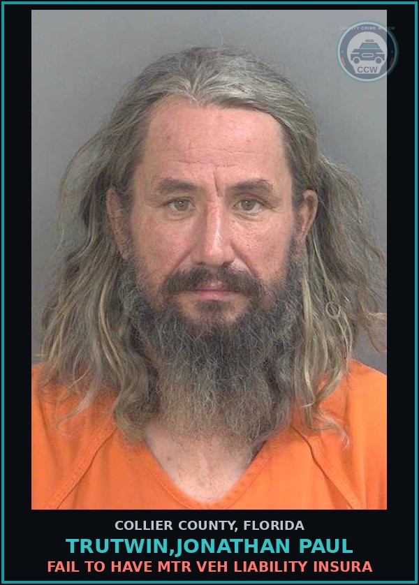 Booking mugshot of TRUTWIN,JONATHAN PAUL in Collier County