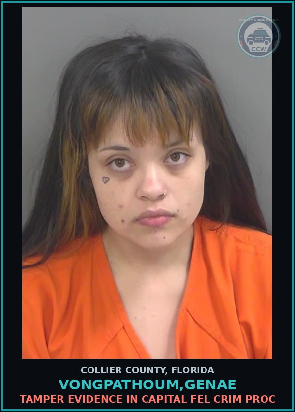 Booking mugshot of VONGPATHOUM,GENAE in Collier County