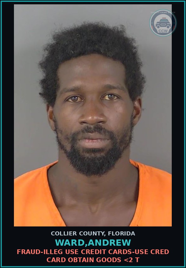 Booking mugshot of WARD,ANDREW in Collier County