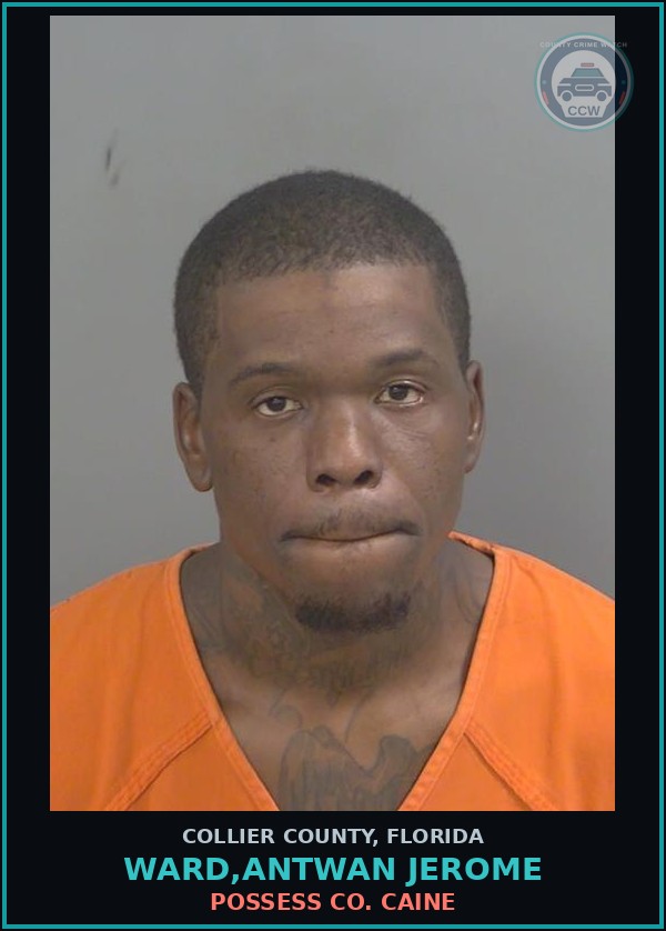 Booking mugshot of WARD,ANTWAN JEROME in Collier County