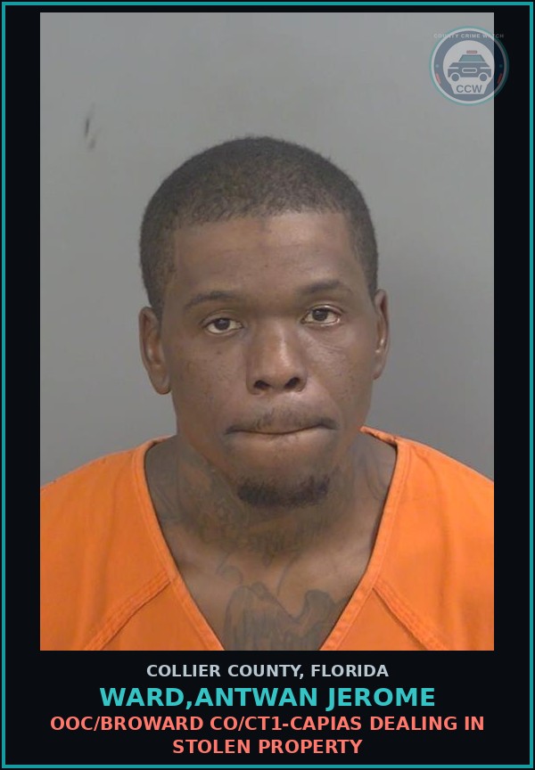 Booking mugshot of WARD,ANTWAN JEROME in Collier County