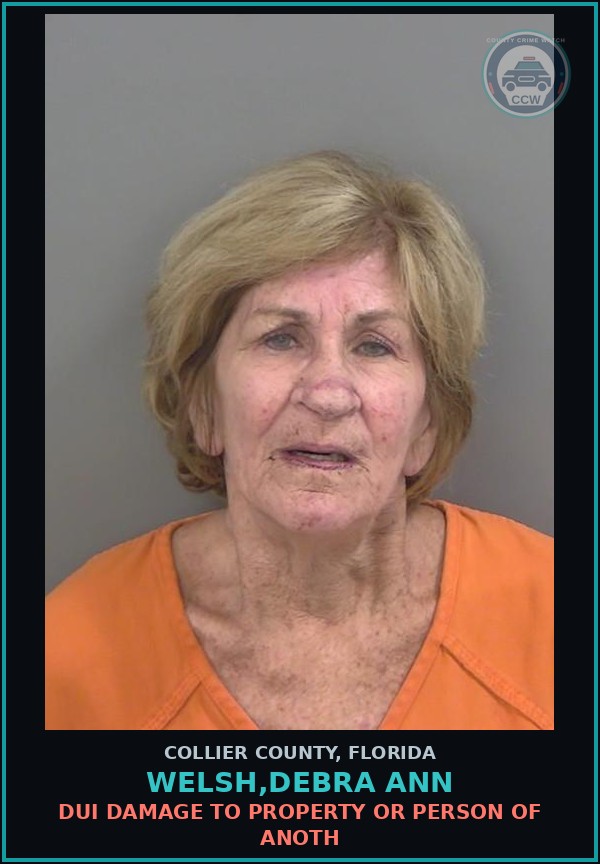 Booking mugshot of WELSH,DEBRA ANN in Collier County