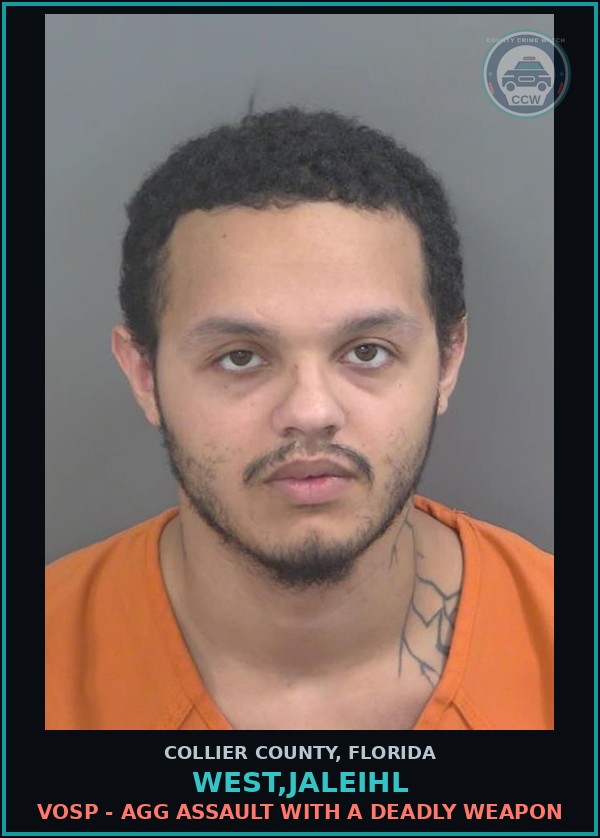 Booking mugshot of WEST,JALEIHL in Collier County