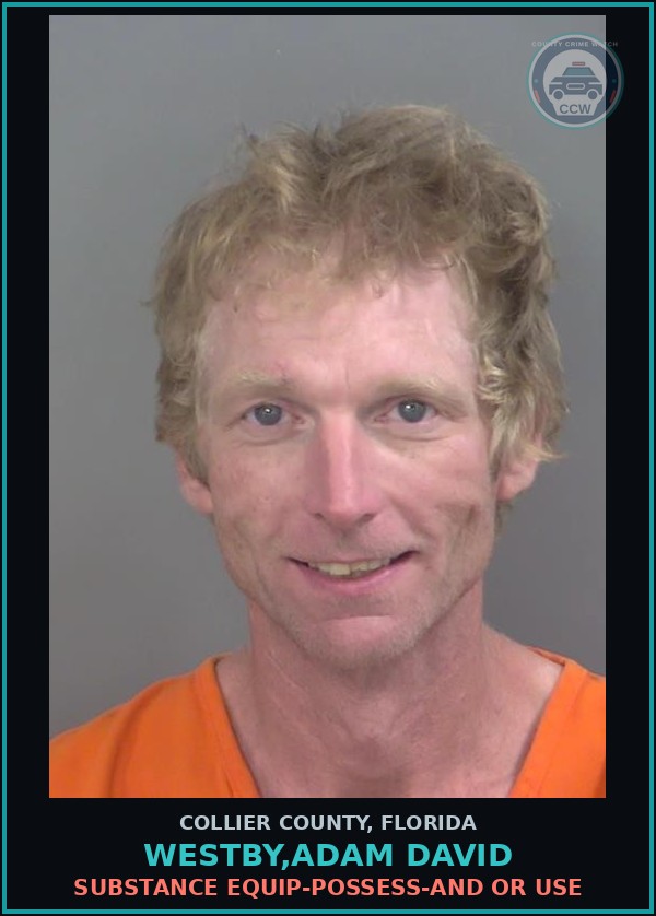 Booking mugshot of WESTBY,ADAM DAVID in Collier County