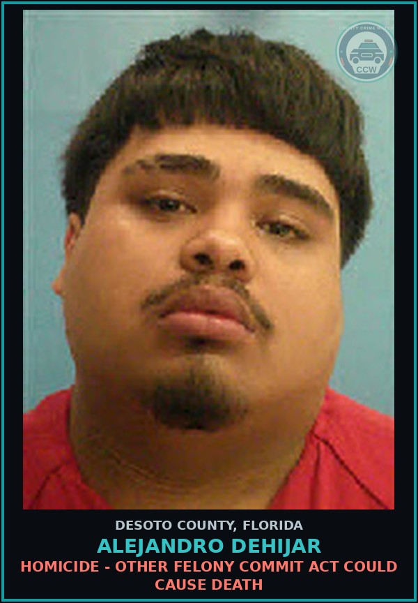 Booking mugshot of Alejandro Dehijar in DeSoto County