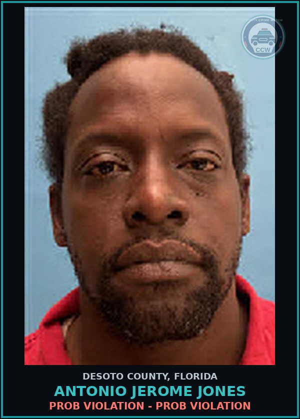Booking mugshot of Antonio Jerome Jones in DeSoto County