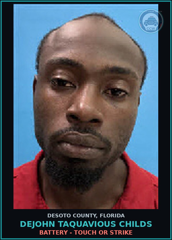 Booking mugshot of Dejohn Taquavious Childs in DeSoto County