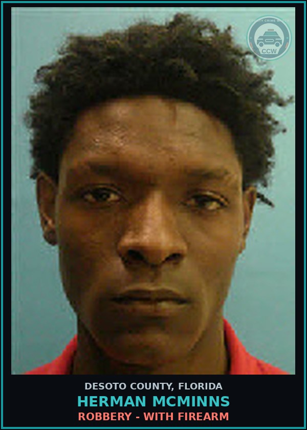Booking mugshot of Herman McMinns in DeSoto County