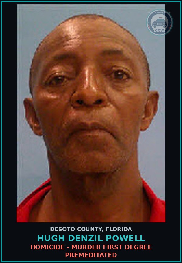 Booking mugshot of Hugh Denzil Powell in DeSoto County