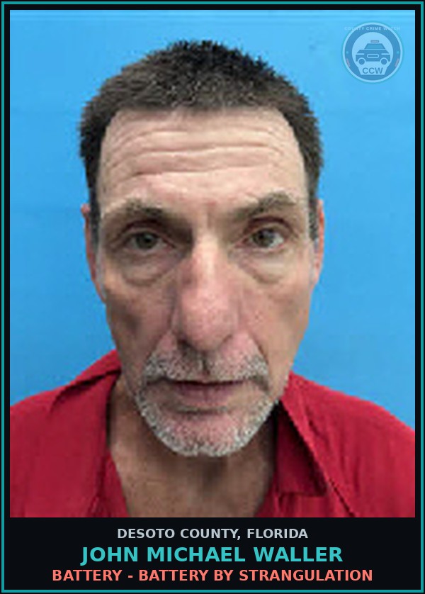 Booking mugshot of John Michael Waller in DeSoto County