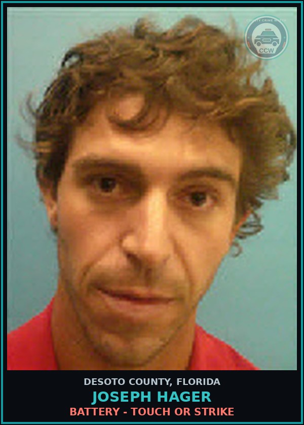 Booking mugshot of Joseph Hager in DeSoto County