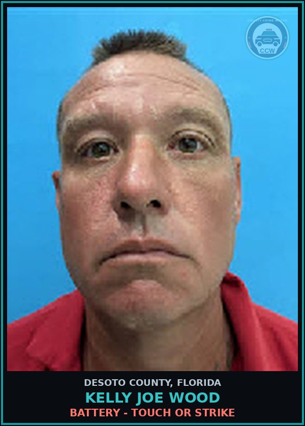 Booking mugshot of Kelly Joe Wood in DeSoto County