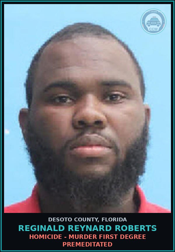 Booking mugshot of Reginald Reynard Roberts in DeSoto County