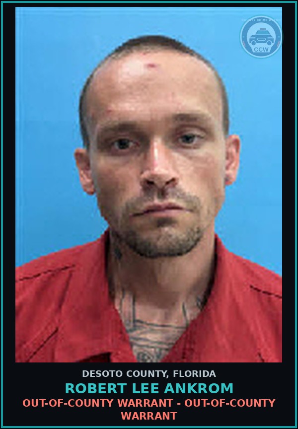 Booking mugshot of Robert Lee Ankrom in DeSoto County