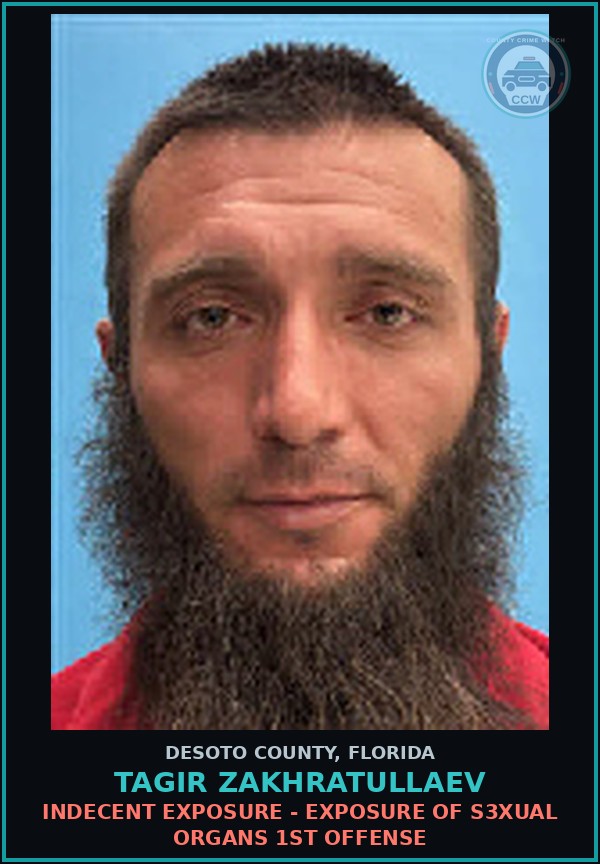 Booking mugshot of Tagir Zakhratullaev in DeSoto County