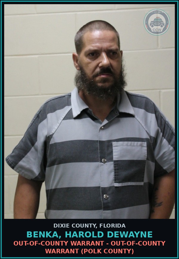 Booking mugshot of BENKA, HAROLD DEWAYNE in Dixie County