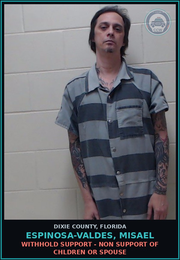 Booking mugshot of ESPINOSA-VALDES, MISAEL in Dixie County