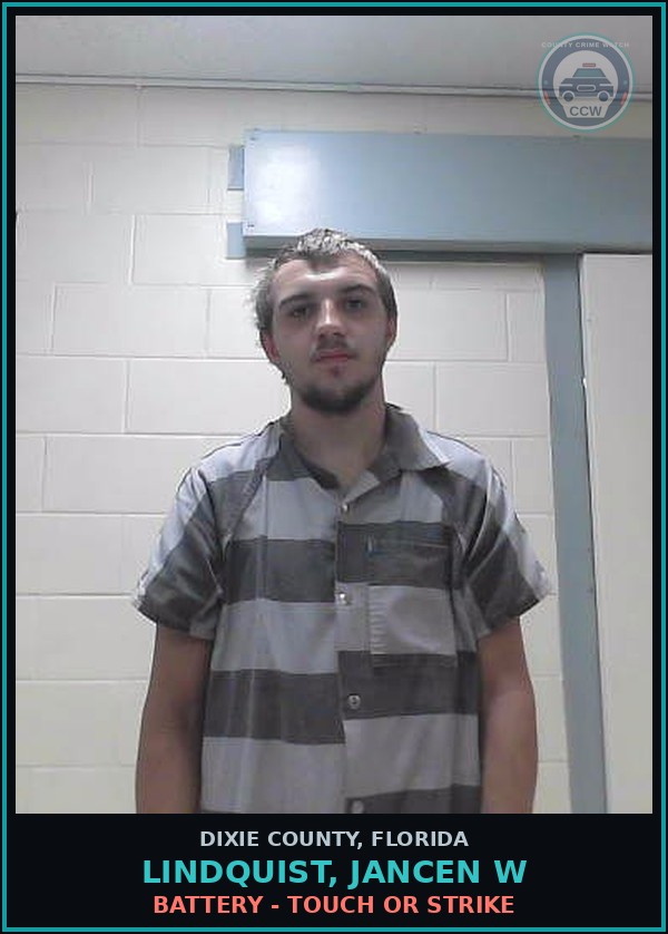 Booking mugshot of LINDQUIST, JANCEN W in Dixie County