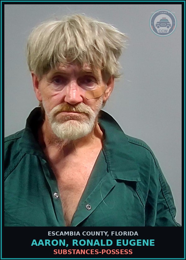 Booking mugshot of AARON, RONALD EUGENE in Escambia County
