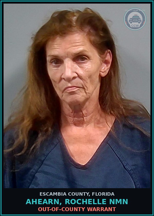 Booking mugshot of AHEARN, ROCHELLE NMN in Escambia County
