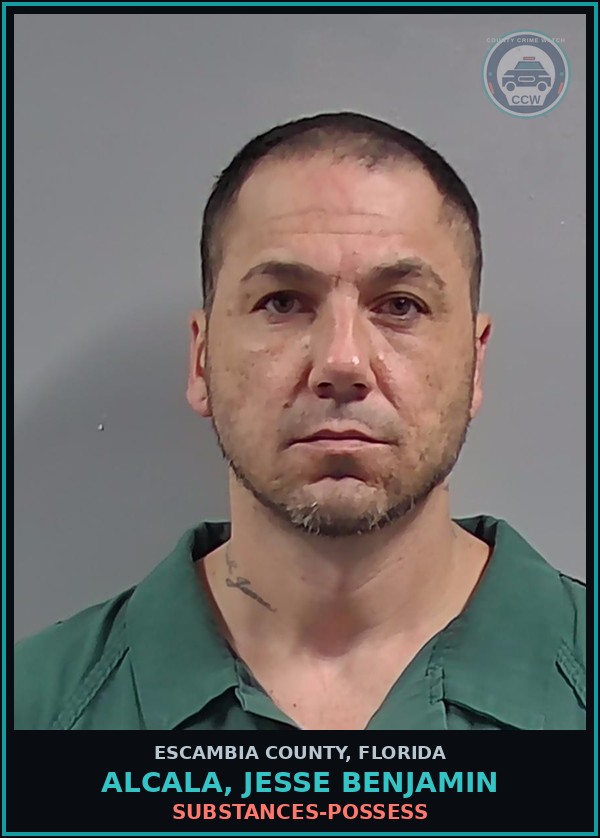 Booking mugshot of ALCALA, JESSE BENJAMIN in Escambia County