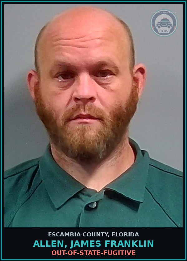 Booking mugshot of ALLEN, JAMES FRANKLIN in Escambia County