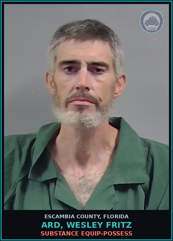 Booking mugshot of ARD, WESLEY FRITZ in Escambia County