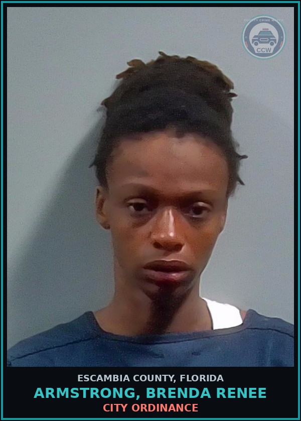 Booking mugshot of ARMSTRONG, BRENDA RENEE in Escambia County