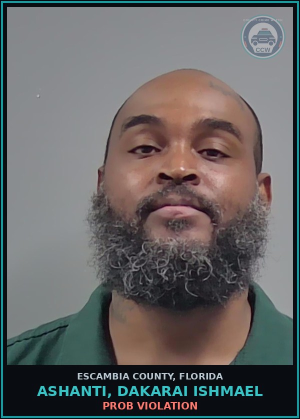 Booking mugshot of ASHANTI, DAKARAI ISHMAEL in Escambia County