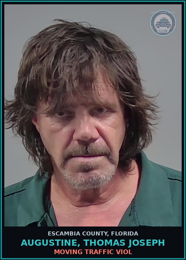 Booking mugshot of AUGUSTINE, THOMAS JOSEPH in Escambia County