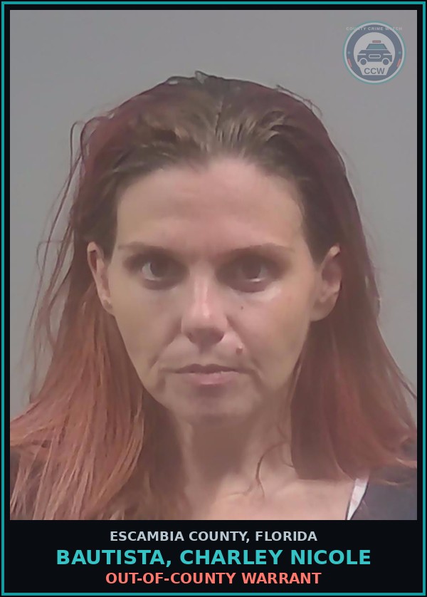 Booking mugshot of BAUTISTA, CHARLEY NICOLE in Escambia County