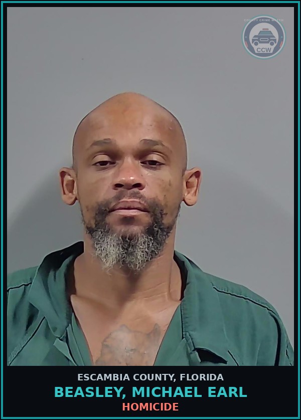 Booking mugshot of BEASLEY, MICHAEL EARL in Escambia County