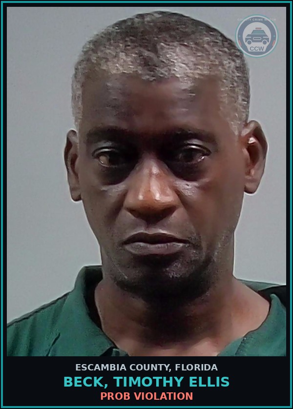 Booking mugshot of BECK, TIMOTHY ELLIS in Escambia County
