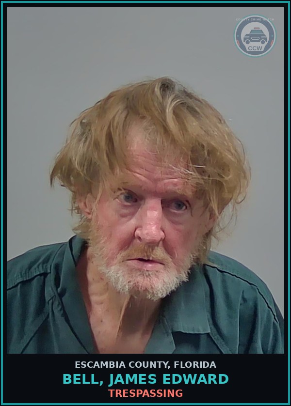 Booking mugshot of BELL, JAMES EDWARD in Escambia County