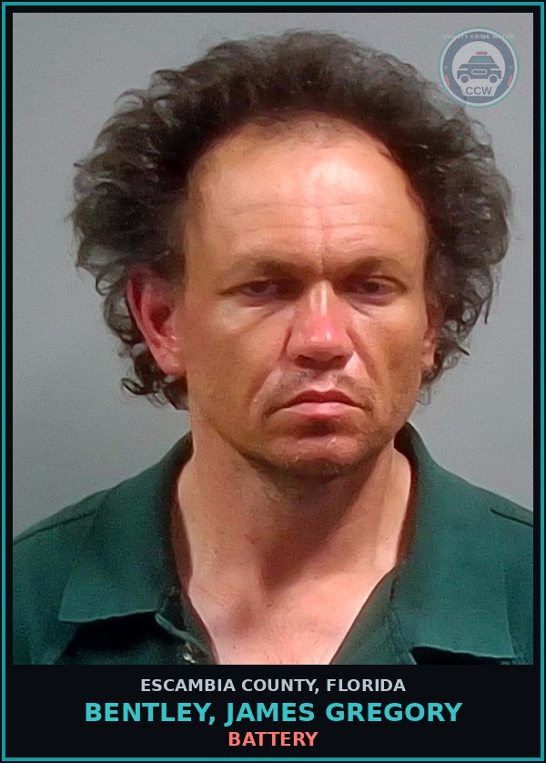 Booking mugshot of BENTLEY, JAMES GREGORY in Escambia County