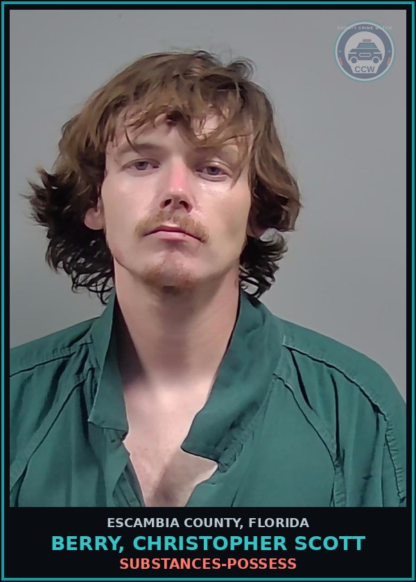 Booking mugshot of BERRY, CHRISTOPHER SCOTT in Escambia County