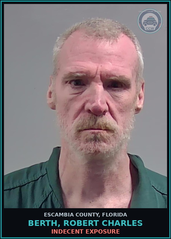 Booking mugshot of BERTH, ROBERT CHARLES in Escambia County