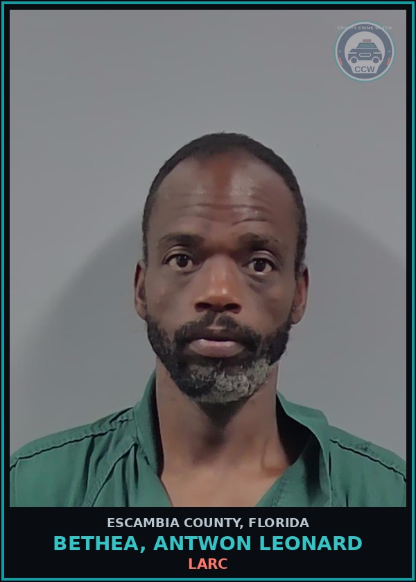 Booking mugshot of BETHEA, ANTWON LEONARD in Escambia County