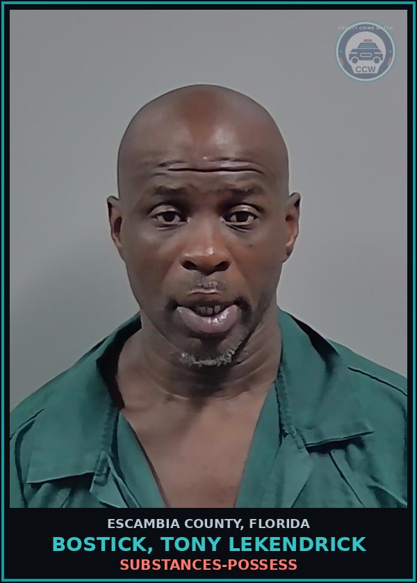 Booking mugshot of BOSTICK, TONY LEKENDRICK in Escambia County