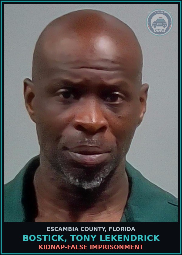 Booking mugshot of BOSTICK, TONY LEKENDRICK in Escambia County