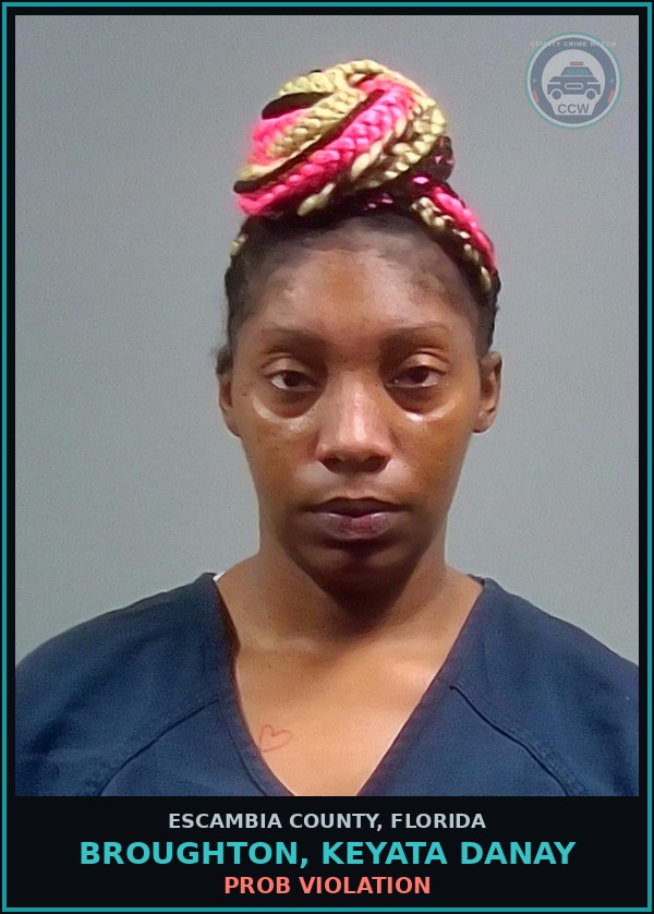 Booking mugshot of BROUGHTON, KEYATA DANAY in Escambia County