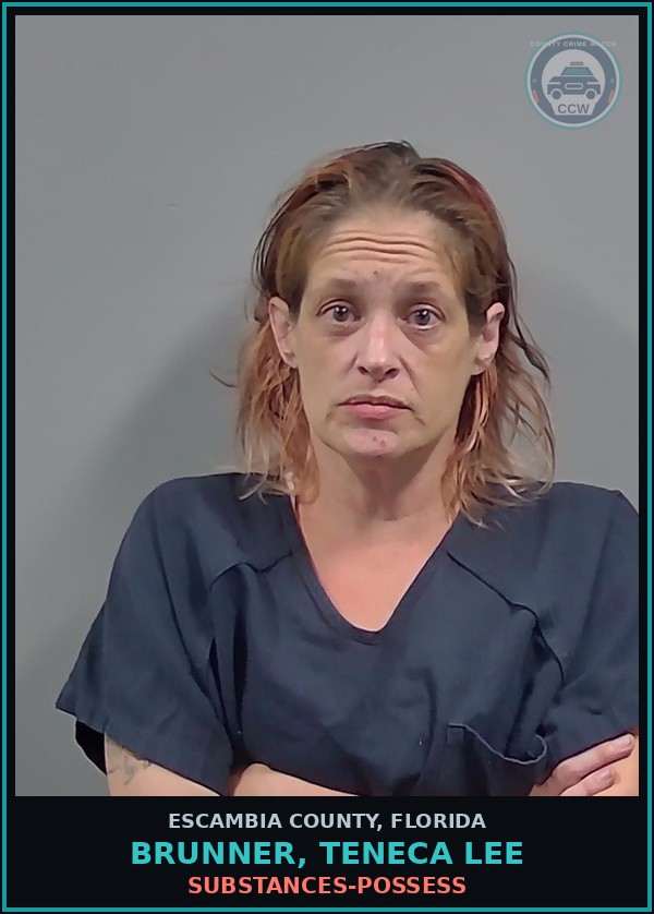 Booking mugshot of BRUNNER, TENECA LEE in Escambia County