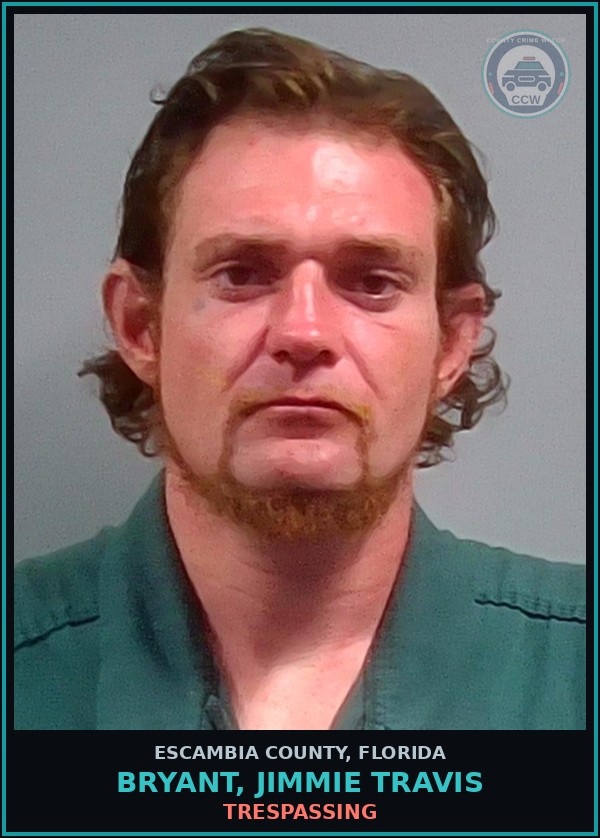 Booking mugshot of BRYANT, JIMMIE TRAVIS in Escambia County
